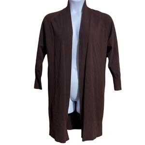 A New Day chocolate brown duster length cardigan - medium